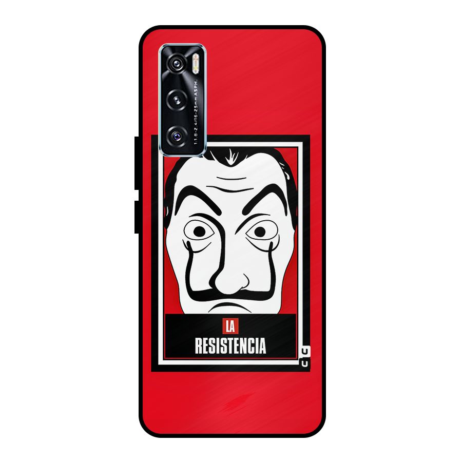 La Resistencia Minimalist Metal Back Case for Vivo V20 SE