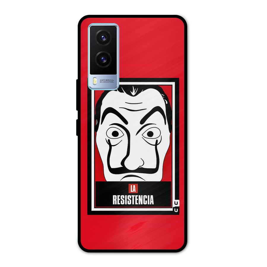 La Resistencia Minimalist Metal Back Case for Vivo V21e 5G