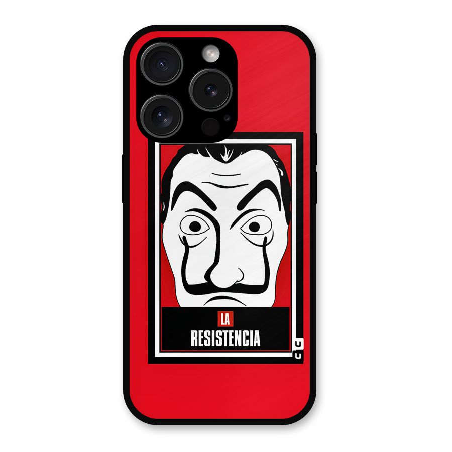 La Resistencia Minimalist Metal Back Case for iPhone 15 Pro