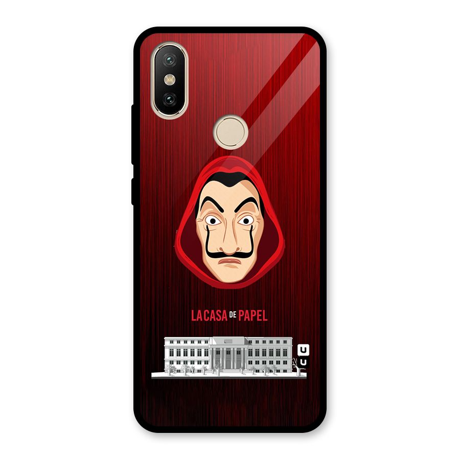 Lacasa Papel Minimalist Glass Back Case for Redmi A1