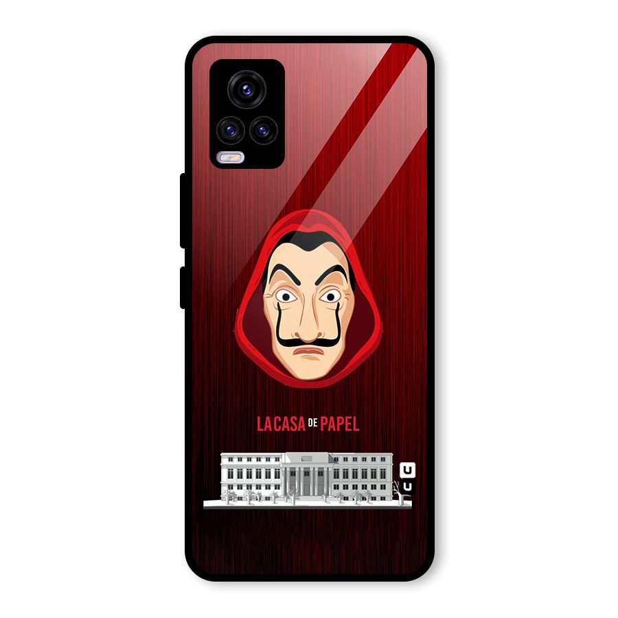 Lacasa Papel Minimalist Glass Back Case for Vivo V20 2021