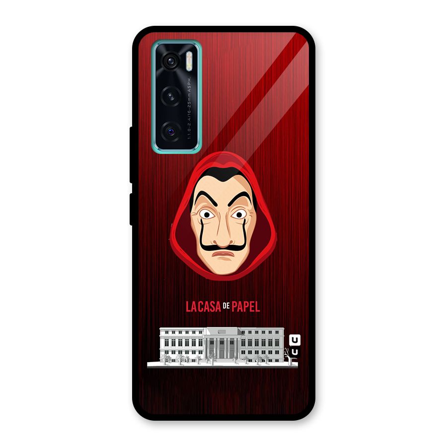 Lacasa Papel Minimalist Glass Back Case for Vivo V20 SE
