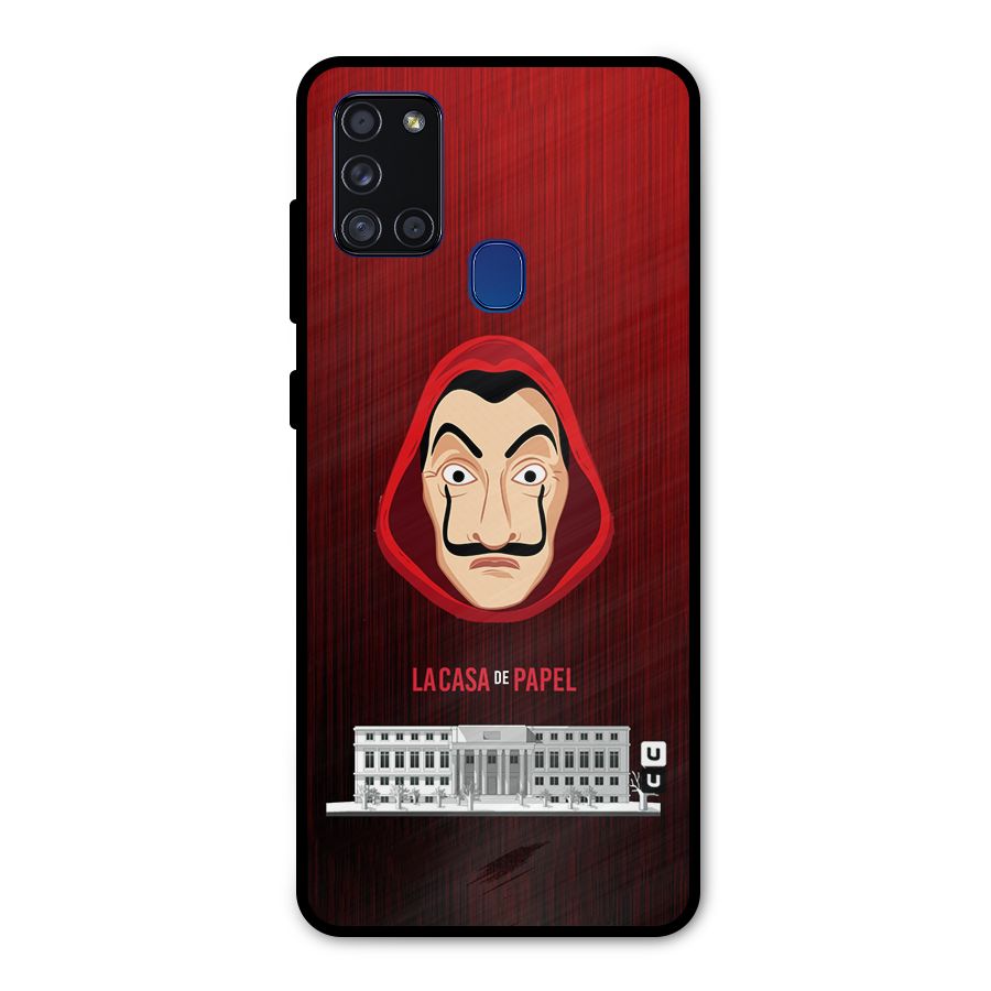 Lacasa Papel Minimalist Metal Back Case for Galaxy A21s