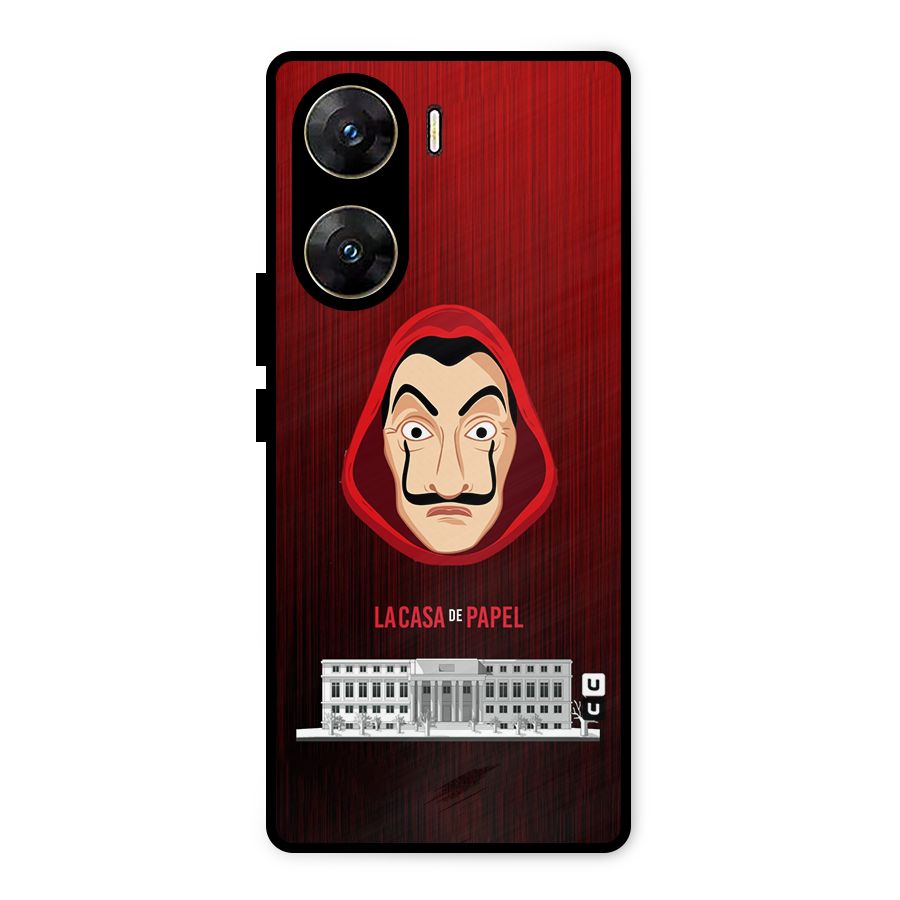 Lacasa Papel Minimalist Metal Back Case for Vivo V29e