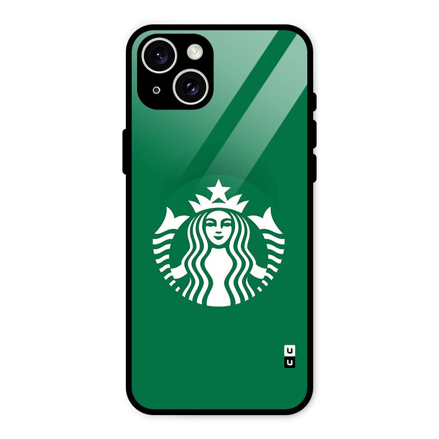 Lady StarBucks Glass Back Case for iPhone 15 Plus