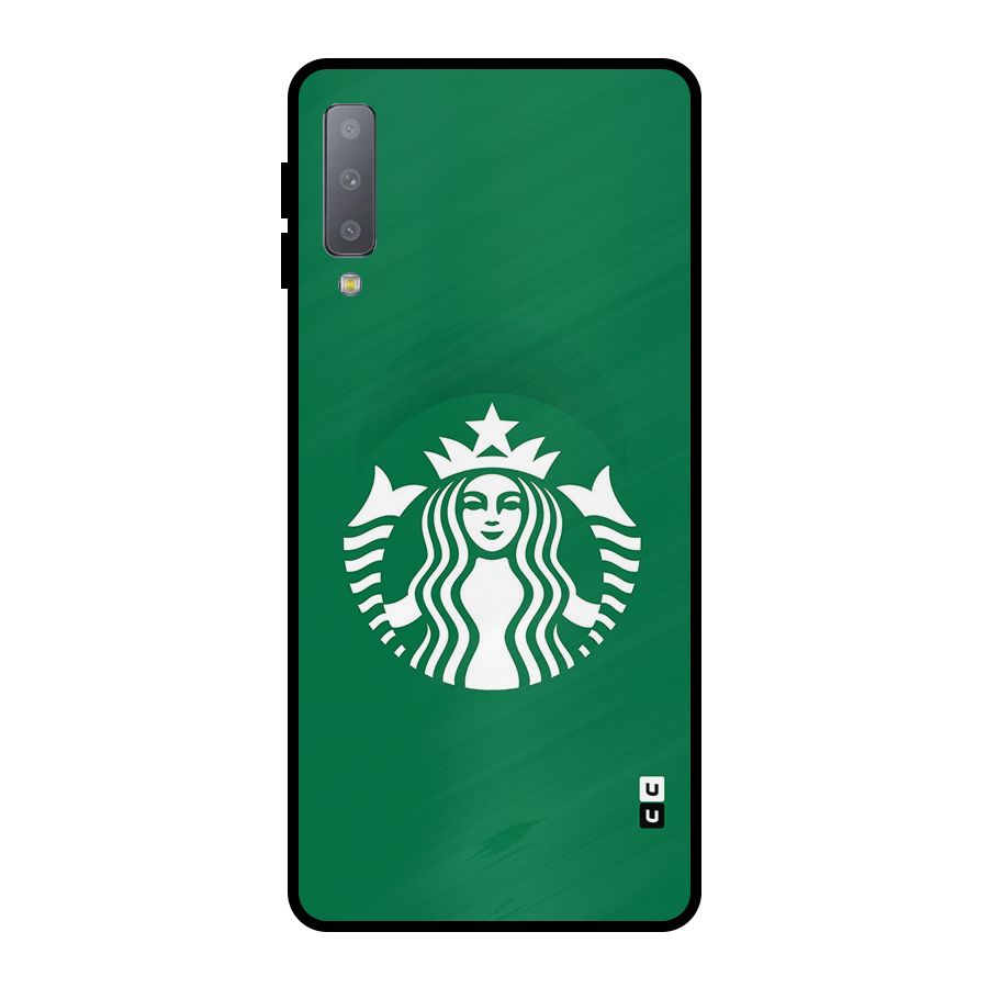 Lady StarBucks Metal Back Case for Galaxy A7 (2018)