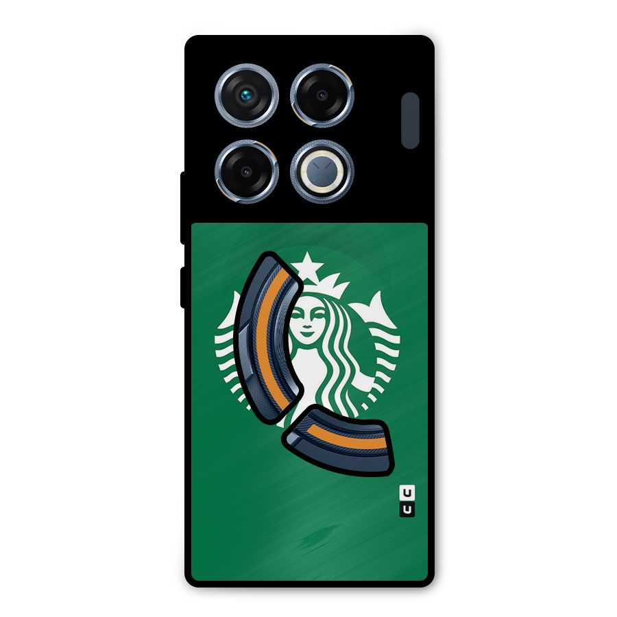 Lady StarBucks Metal Back Case for Infinix GT 20 Pro