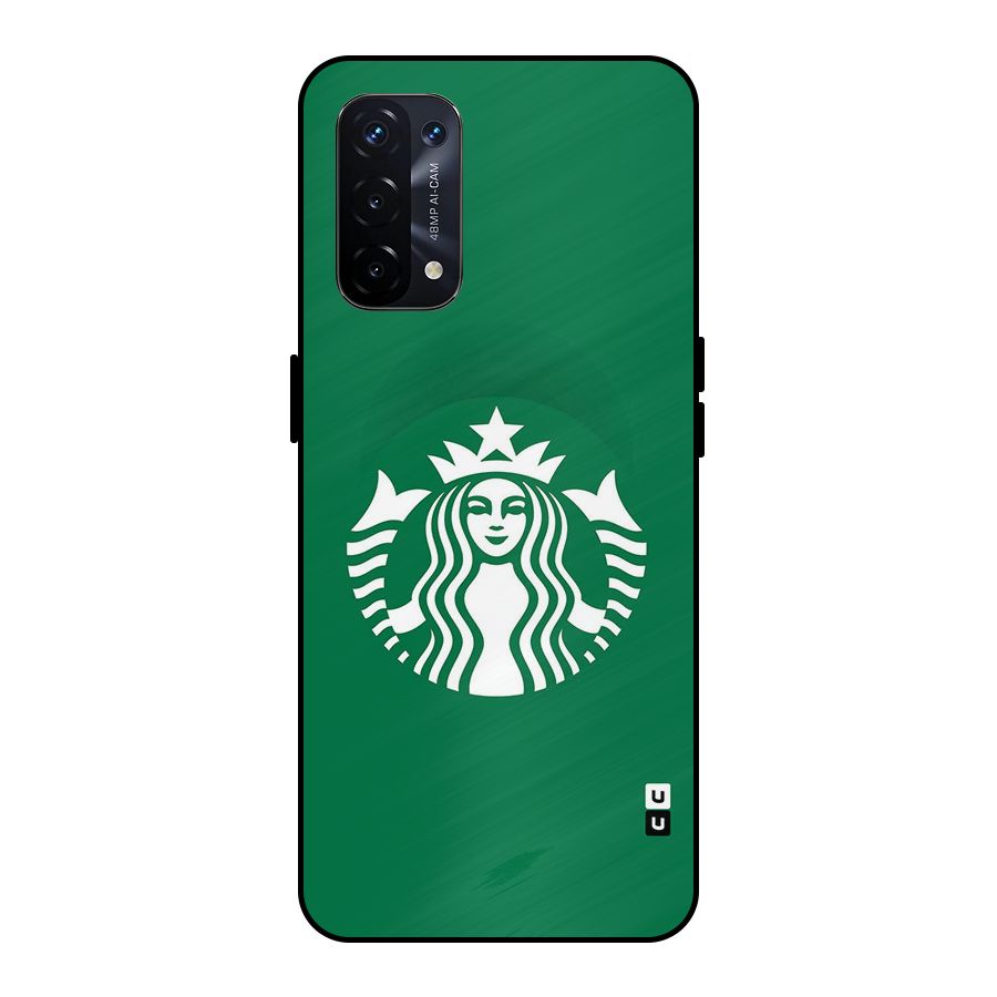 Lady StarBucks Metal Back Case for Oppo A74 5G
