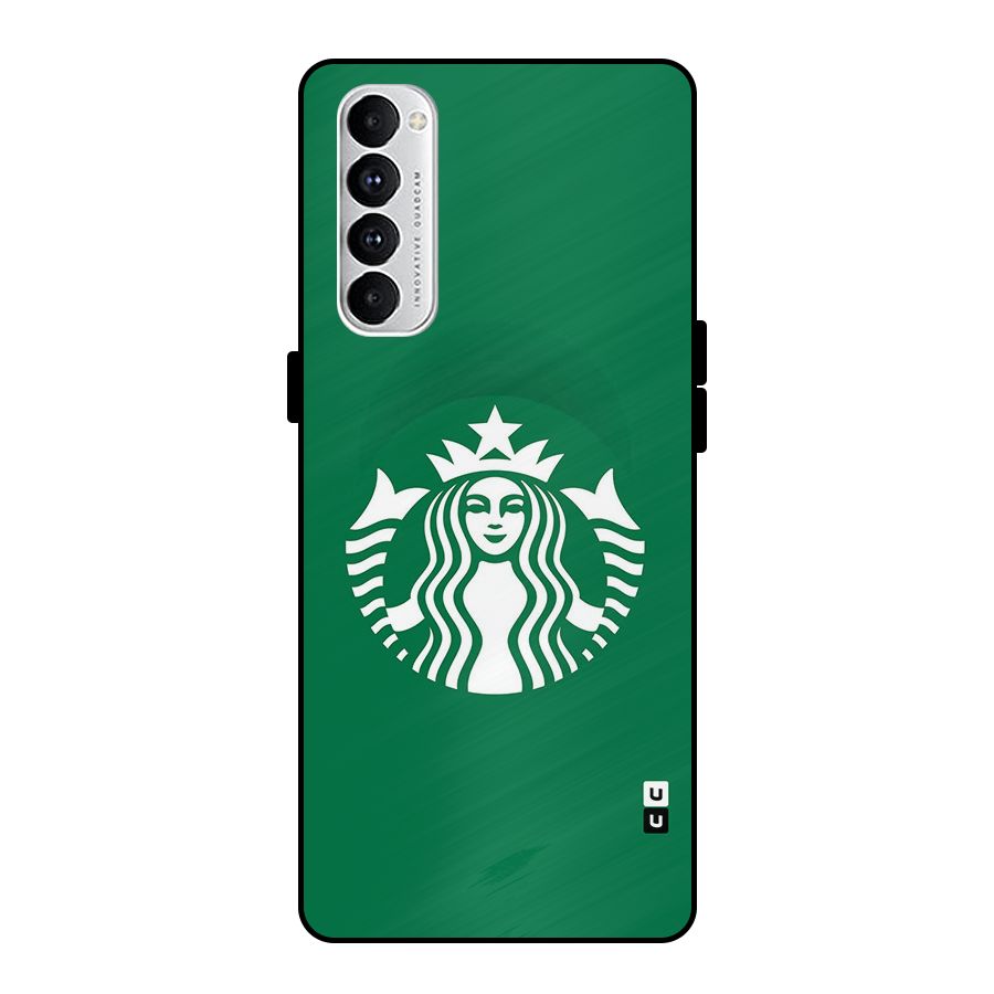 Lady StarBucks Metal Back Case for Oppo Reno4 Pro