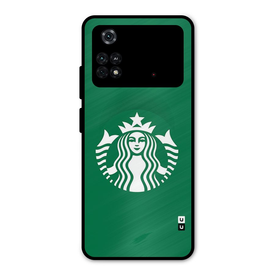Lady StarBucks Metal Back Case for Poco M4 Pro 4G