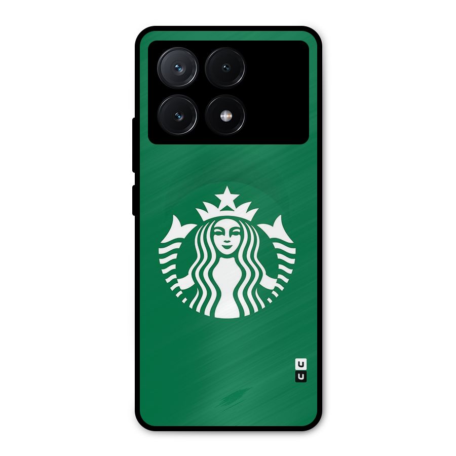 Lady StarBucks Metal Back Case for Poco X6 Pro