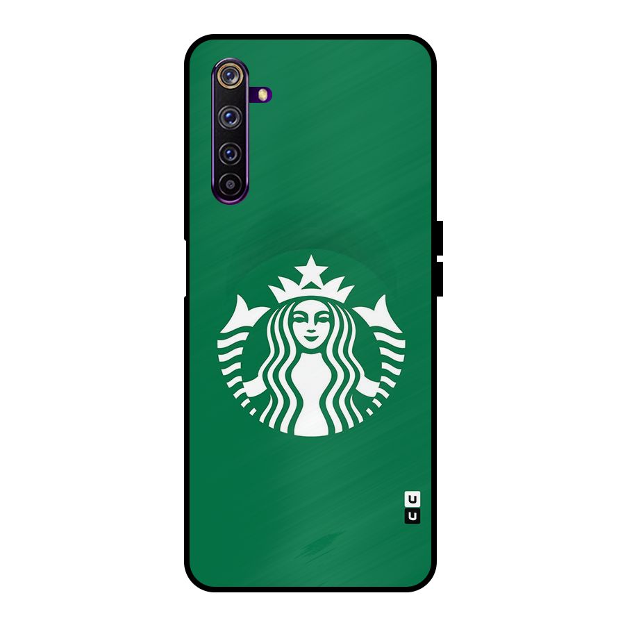 Lady StarBucks Metal Back Case for Realme 6 Pro