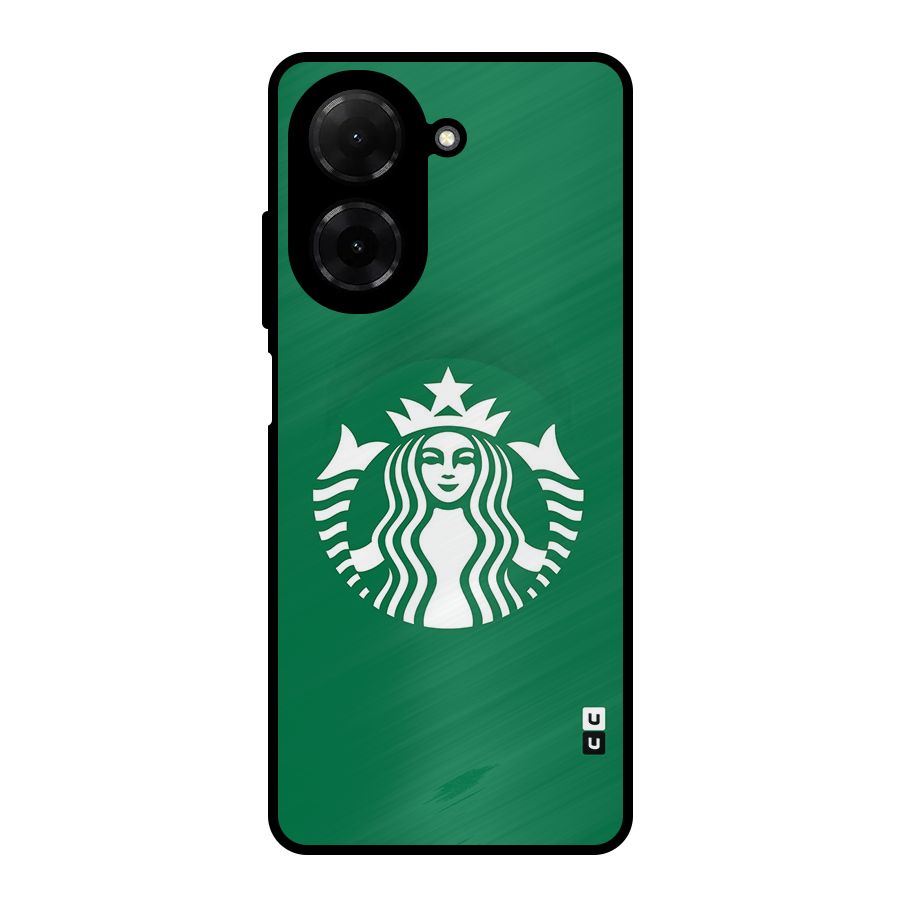 Lady StarBucks Metal Back Case for Redmi A5 4G