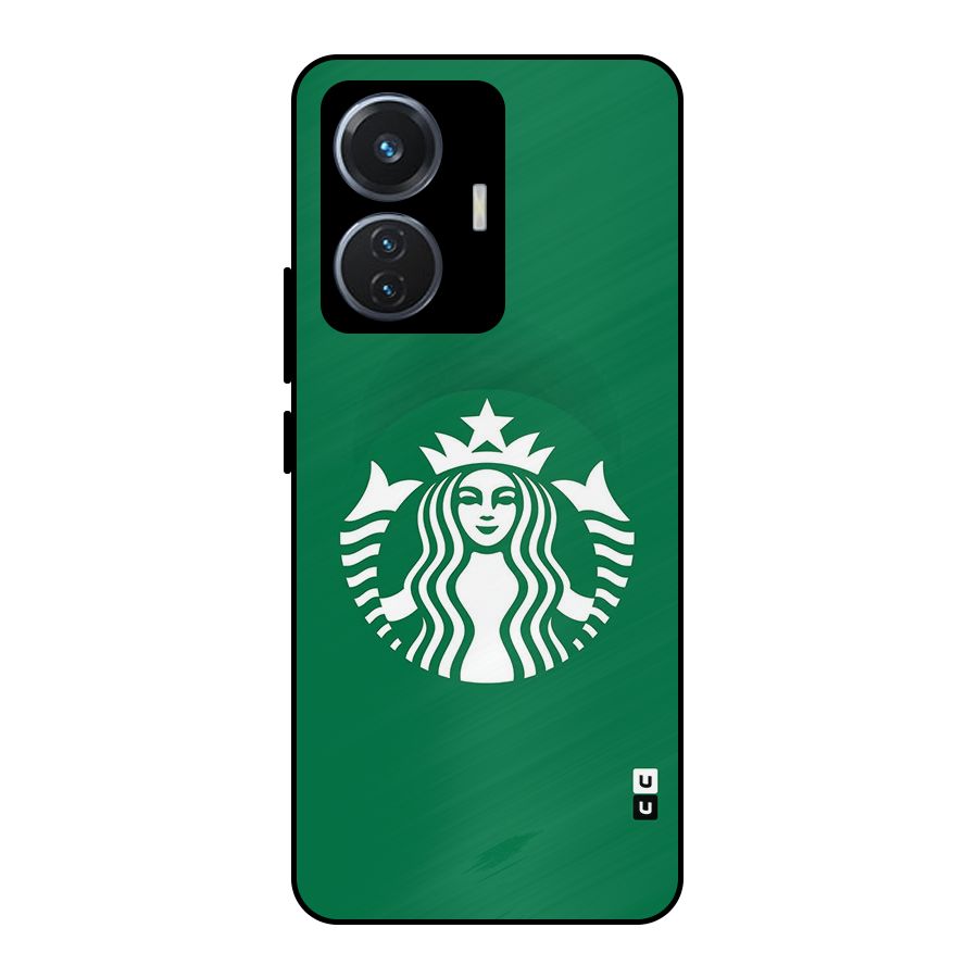 Lady StarBucks Metal Back Case for Vivo T1 44W