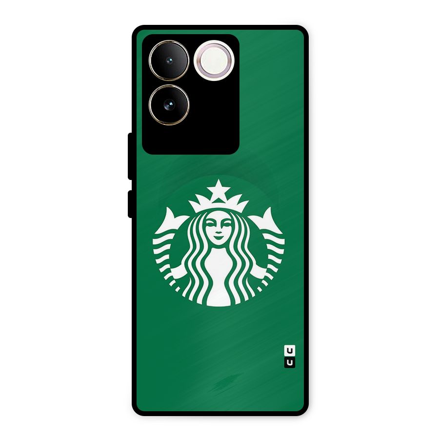 Lady StarBucks Metal Back Case for Vivo T2 Pro