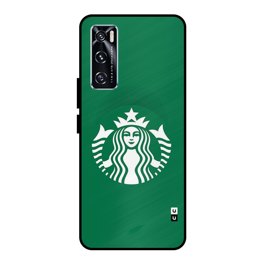 Lady StarBucks Metal Back Case for Vivo V20 SE