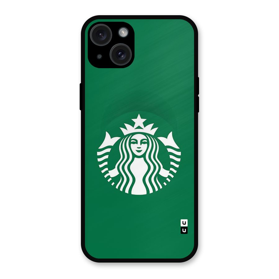 Lady StarBucks Metal Back Case for iPhone 15 Plus