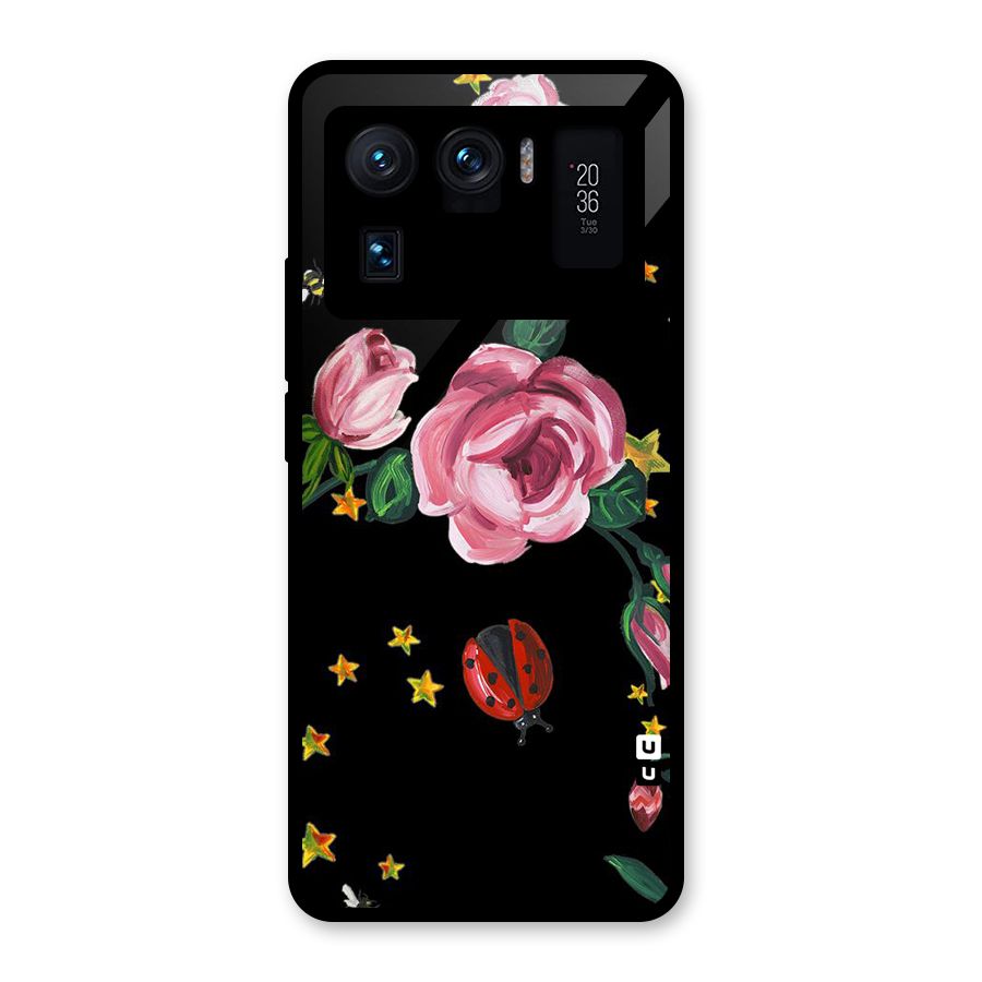 Ladybird And Floral Glass Back Case for Mi 11 Ultra