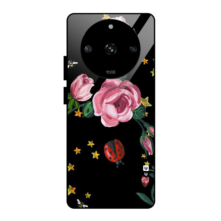 Ladybird And Floral Glass Back Case for Realme Narzo 60 5G