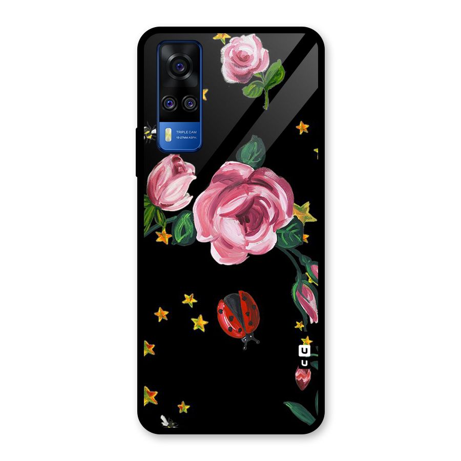 Ladybird And Floral Glass Back Case for Vivo Y31