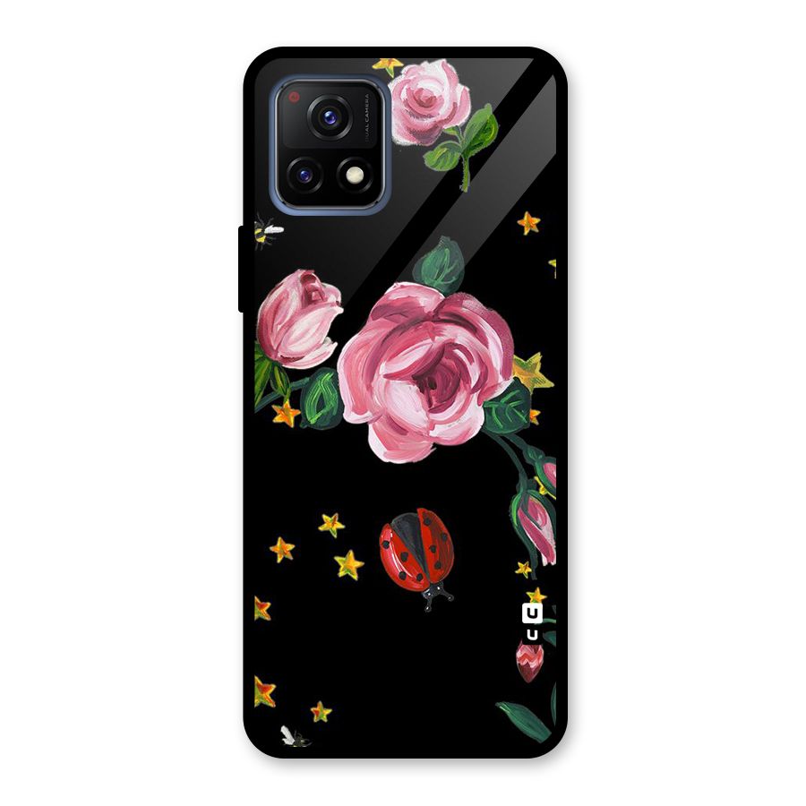 Ladybird And Floral Glass Back Case for Vivo Y72 5G
