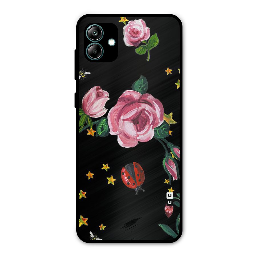 Ladybird And Floral Metal Back Case for Galaxy A04