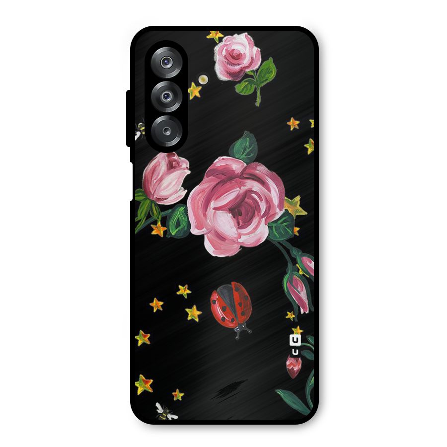 Ladybird And Floral Metal Back Case for Galaxy A26