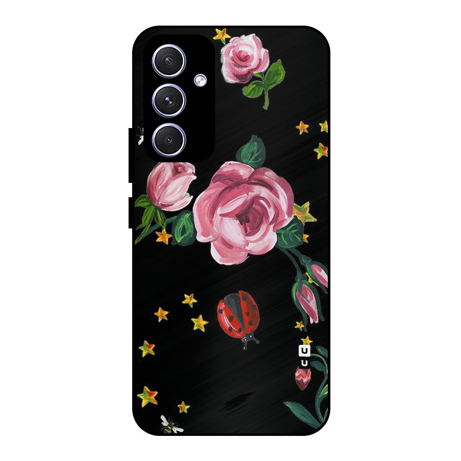Ladybird And Floral Metal Back Case for Galaxy A54