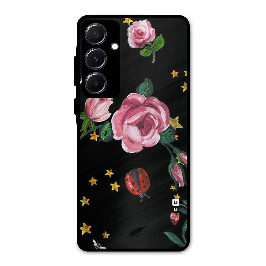 Ladybird And Floral Metal Back Case for Galaxy A55