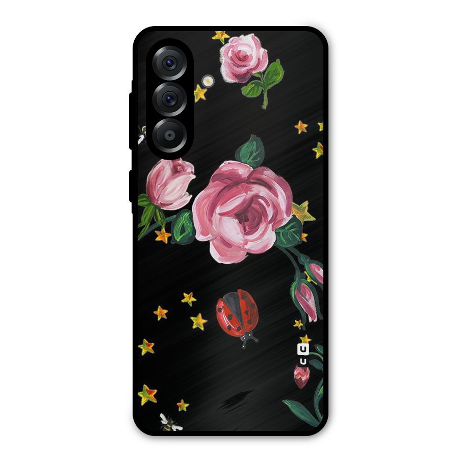 Ladybird And Floral Metal Back Case for Galaxy A56