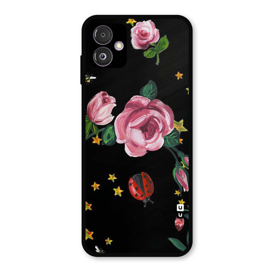 Ladybird And Floral Metal Back Case for Galaxy F14