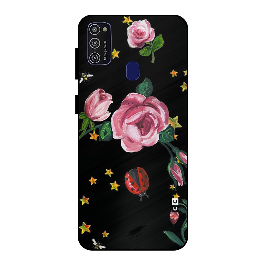 Ladybird And Floral Metal Back Case for Galaxy M30s
