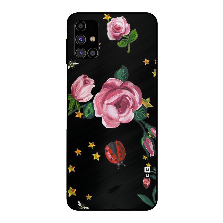 Ladybird And Floral Metal Back Case for Galaxy M31s