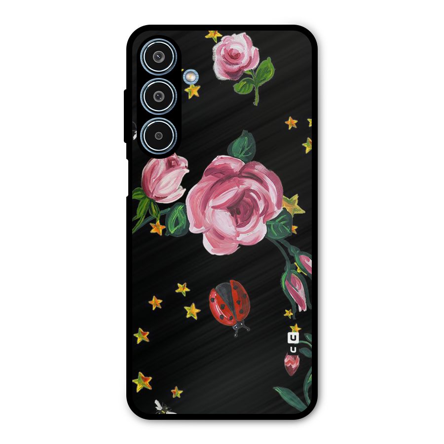 Ladybird And Floral Metal Back Case for Galaxy M35