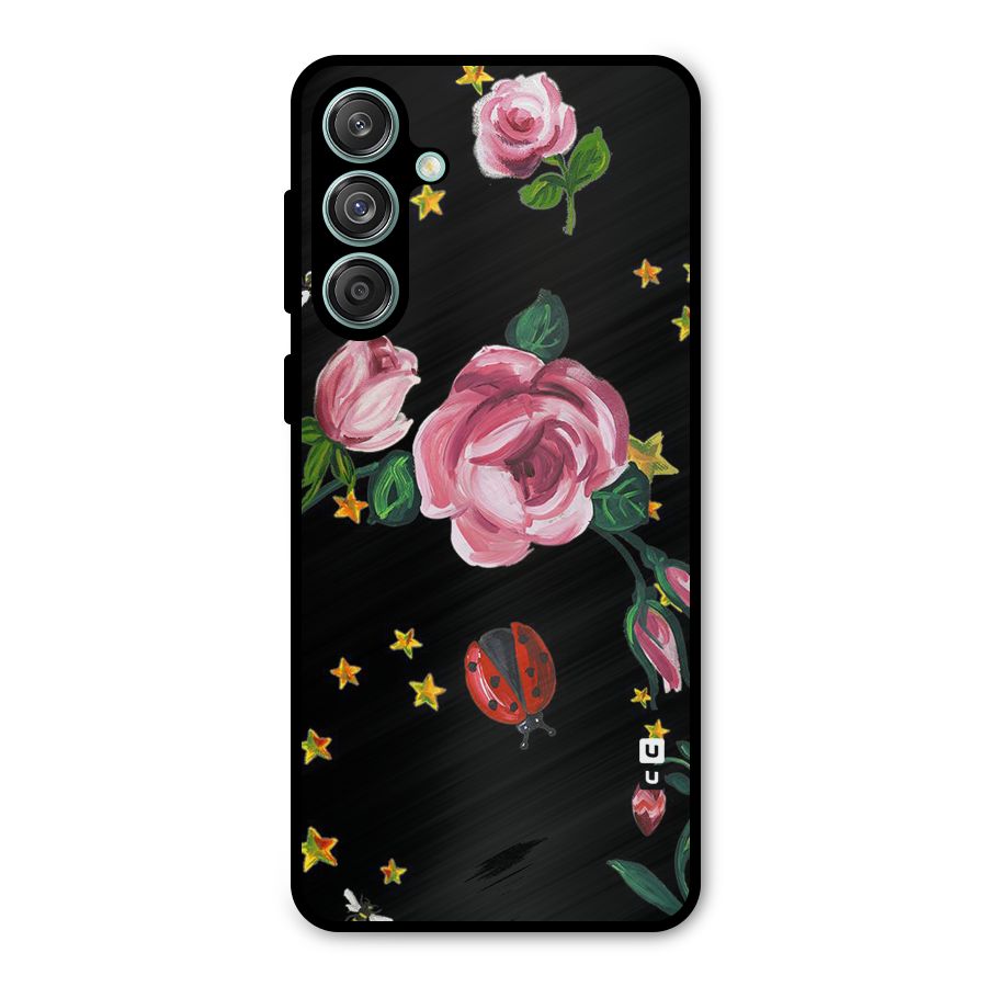 Ladybird And Floral Metal Back Case for Galaxy M55 5G