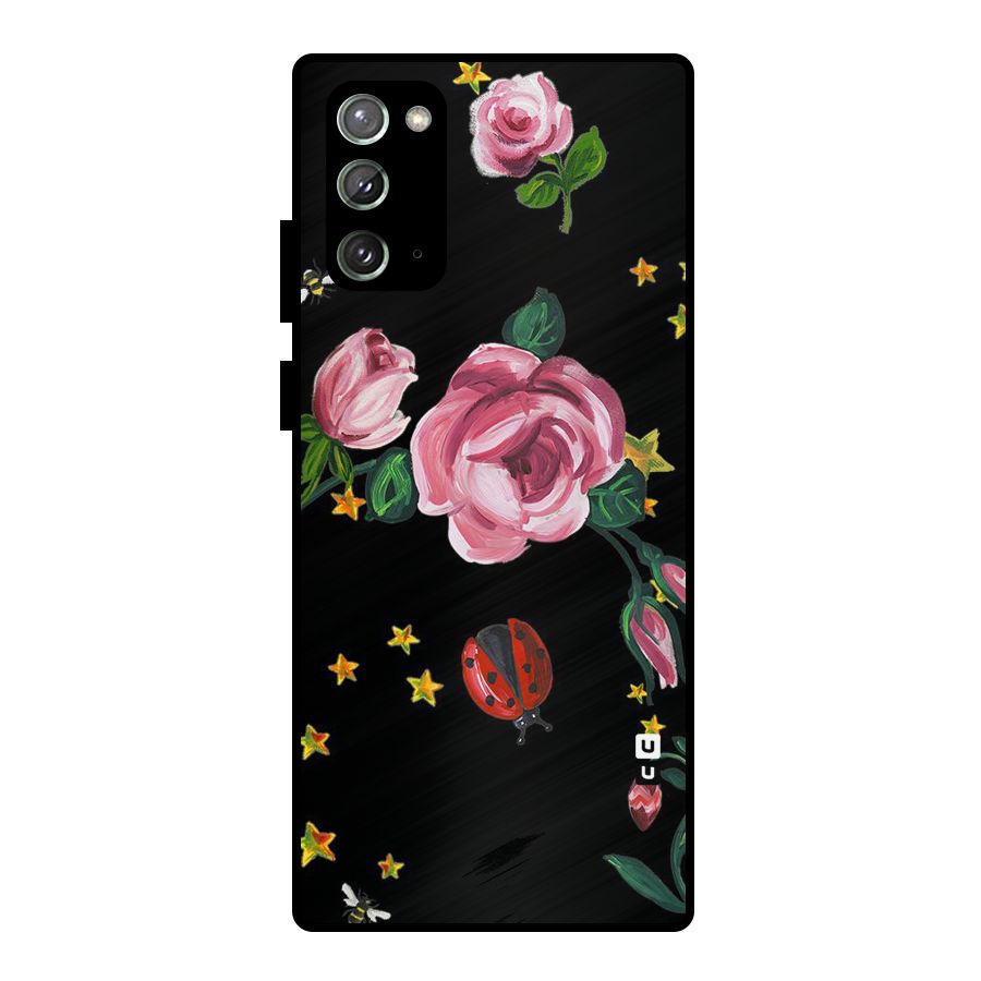 Ladybird And Floral Metal Back Case for Galaxy Note 20