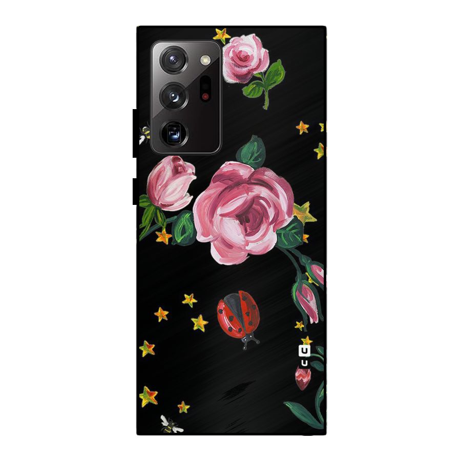 Ladybird And Floral Metal Back Case for Galaxy Note 20 Ultra