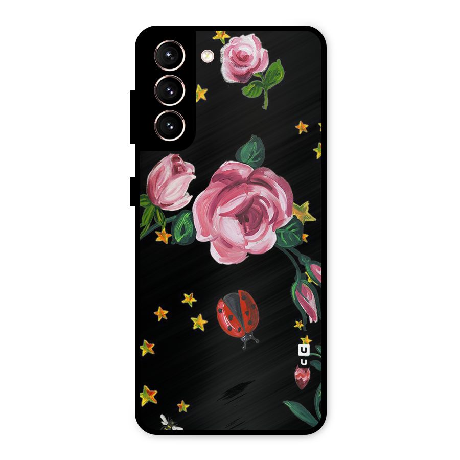 Ladybird And Floral Metal Back Case for Galaxy S21 5G