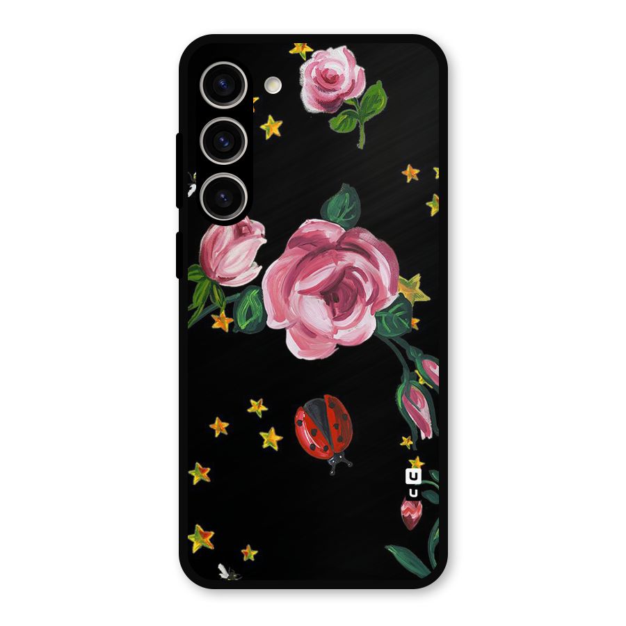 Ladybird And Floral Metal Back Case for Galaxy S23 Plus