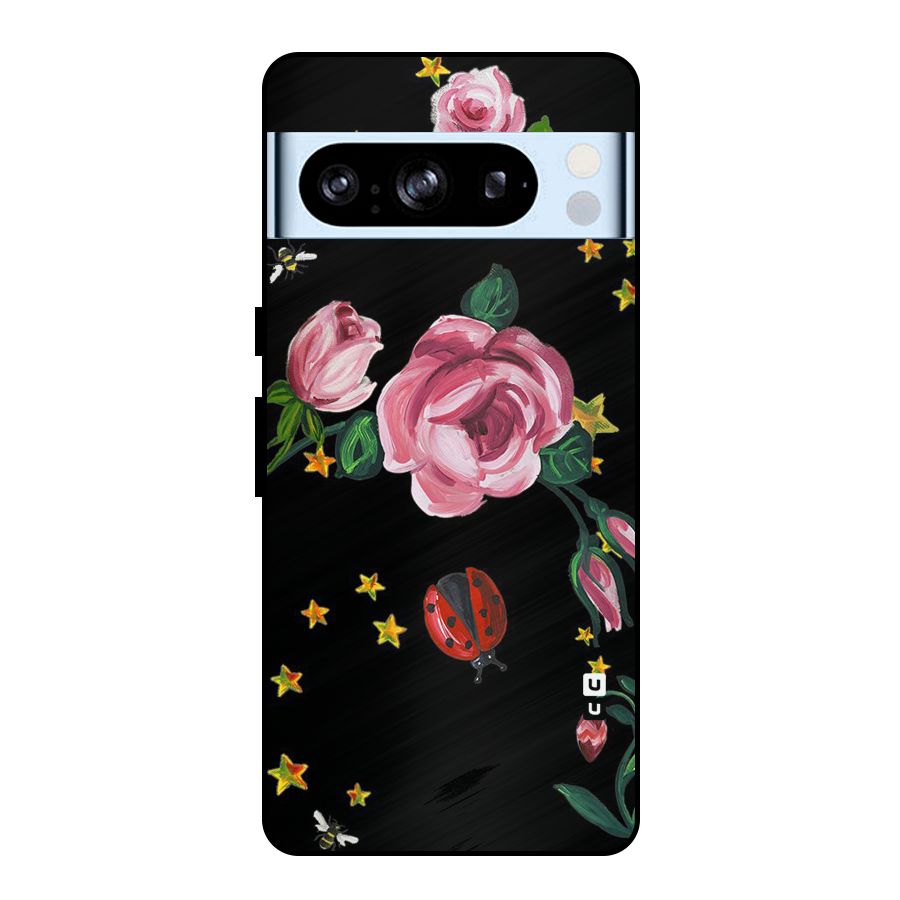 Ladybird And Floral Metal Back Case for Google Pixel 8 Pro