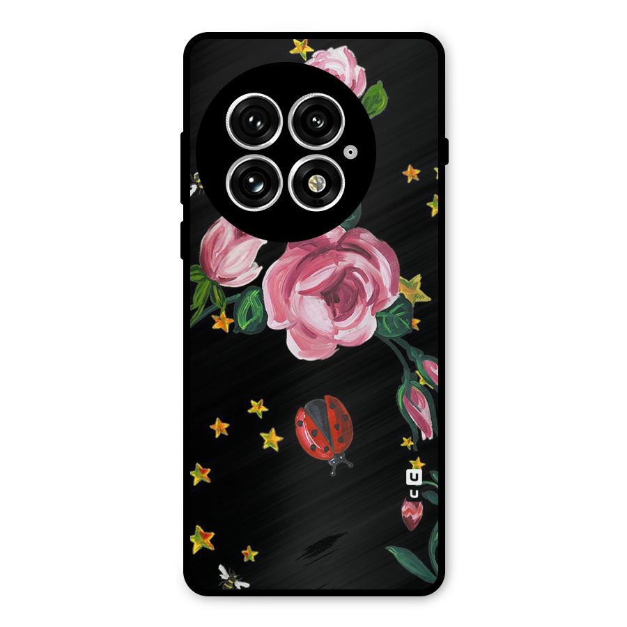 Ladybird And Floral Metal Back Case for OnePlus 13