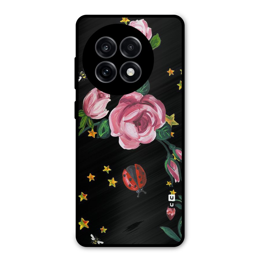 Ladybird And Floral Metal Back Case for OnePlus 13R