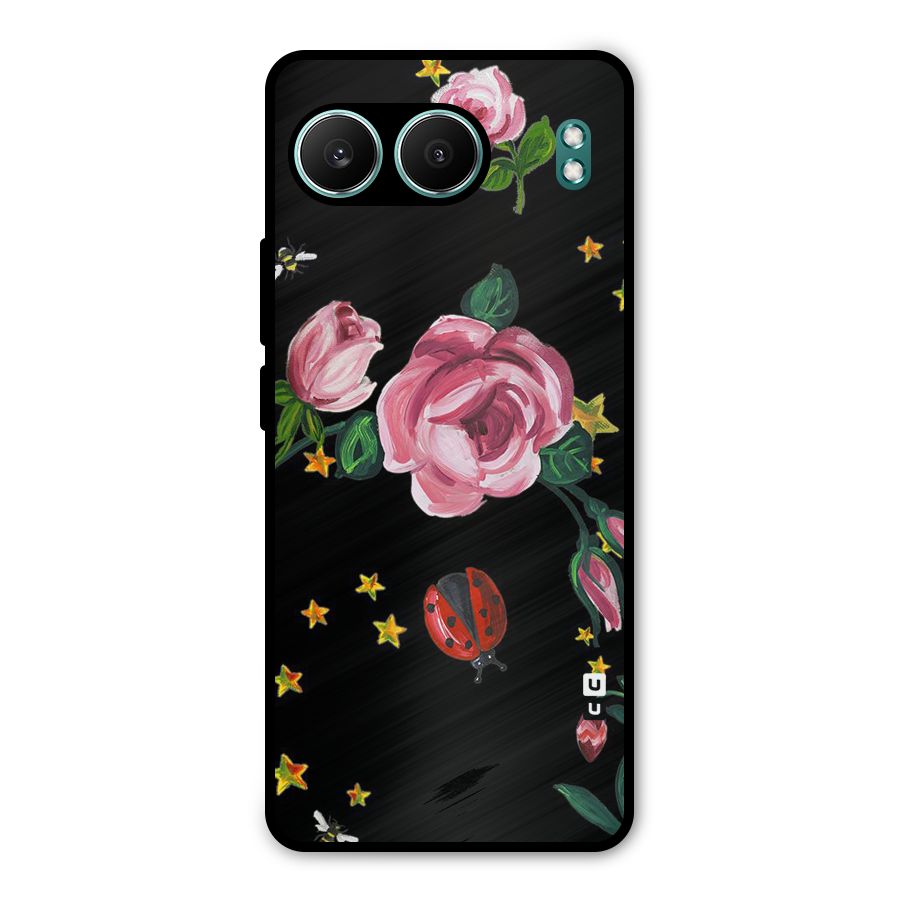 Ladybird And Floral Metal Back Case for OnePlus Nord 4