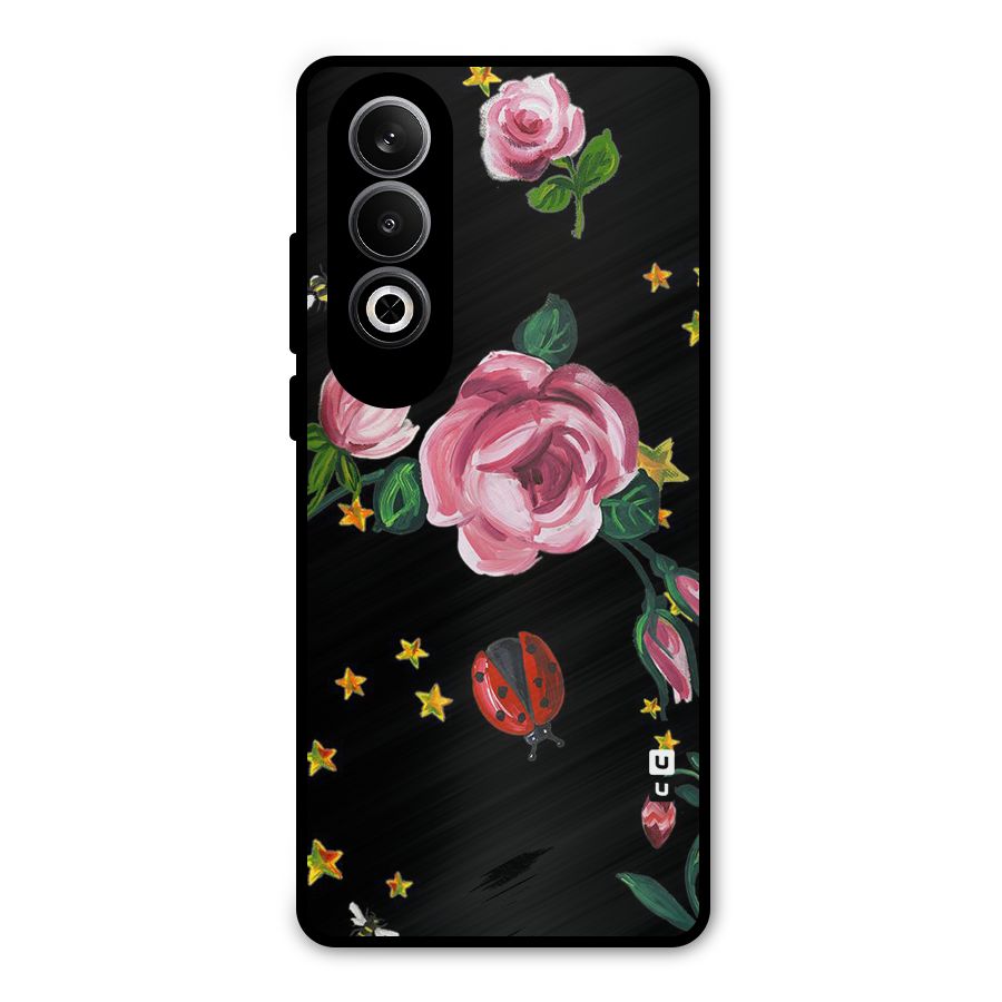 Ladybird And Floral Metal Back Case for OnePlus Nord CE4