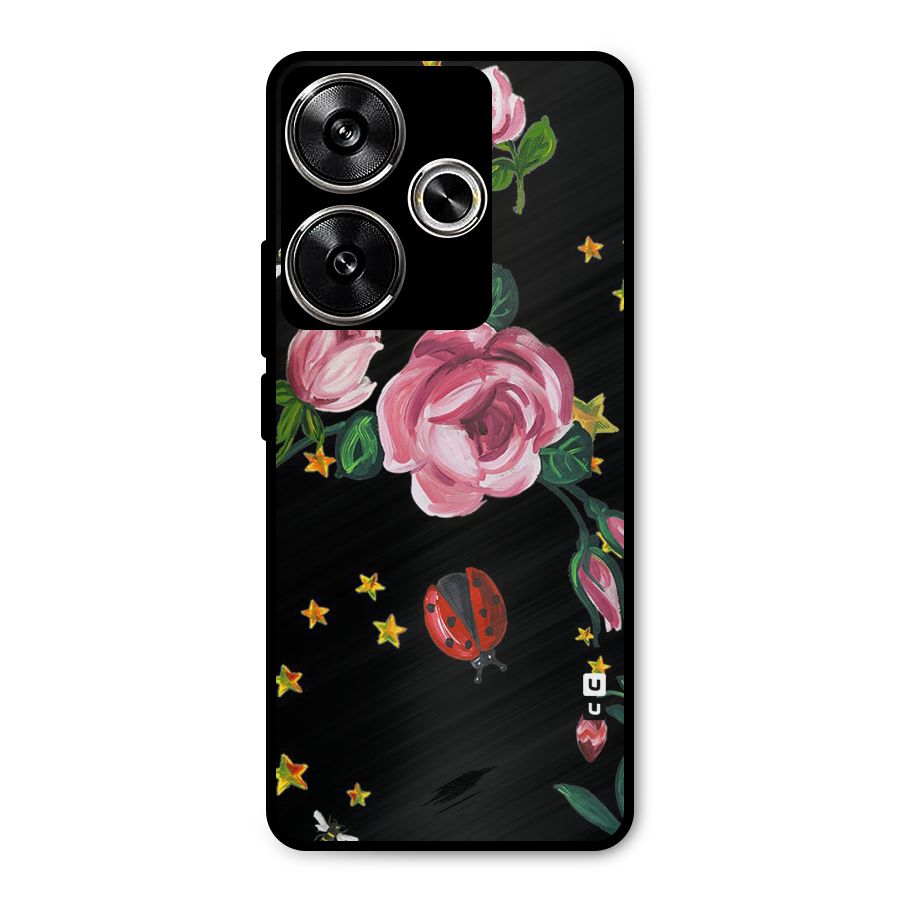 Ladybird And Floral Metal Back Case for Poco F6