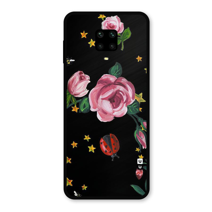 Ladybird And Floral Metal Back Case for Poco M2