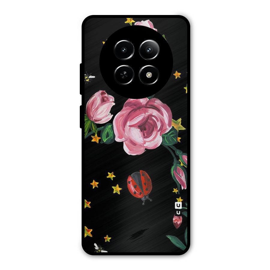 Ladybird And Floral Metal Back Case for Realme 12 5G
