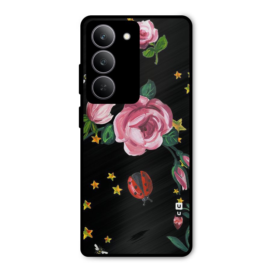 Ladybird And Floral Metal Back Case for Realme 14x
