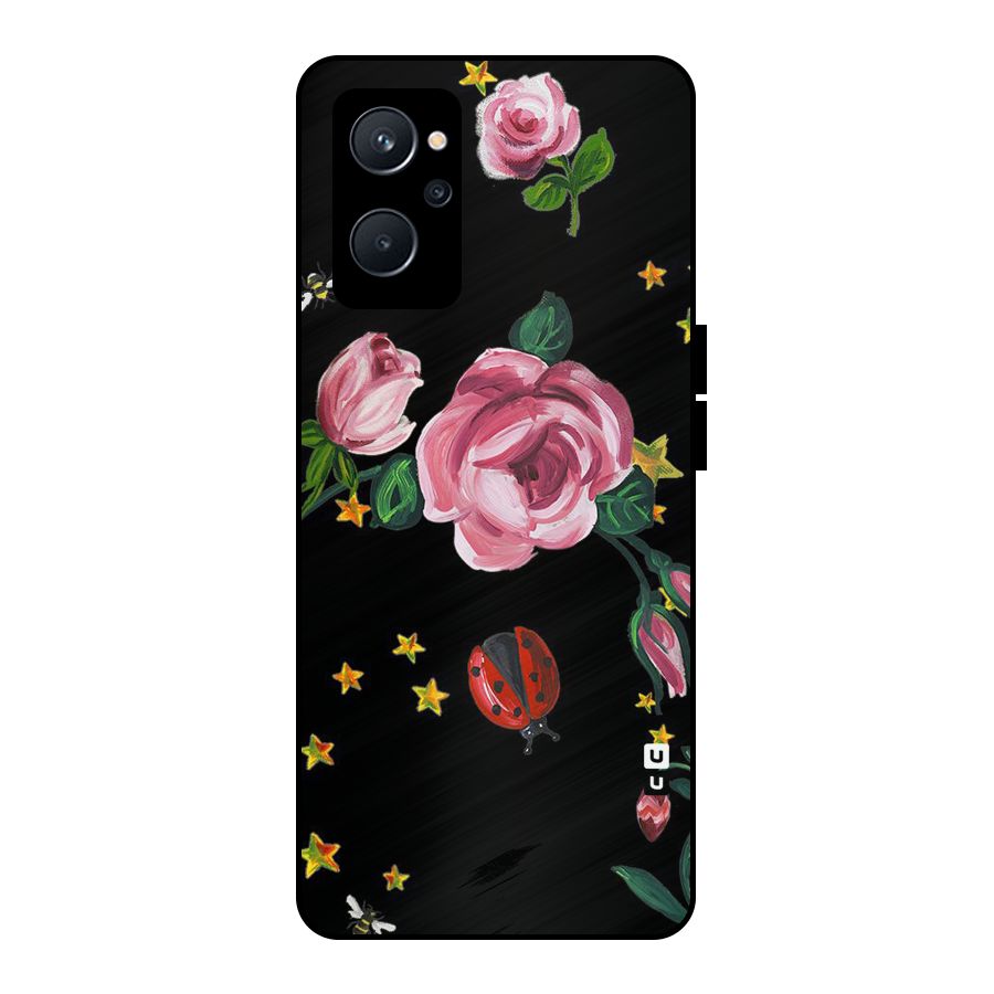 Ladybird And Floral Metal Back Case for Realme 9i 5G