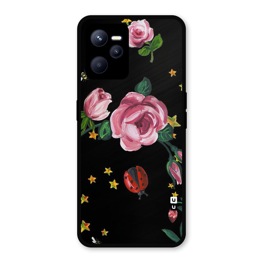 Ladybird And Floral Metal Back Case for Realme C35